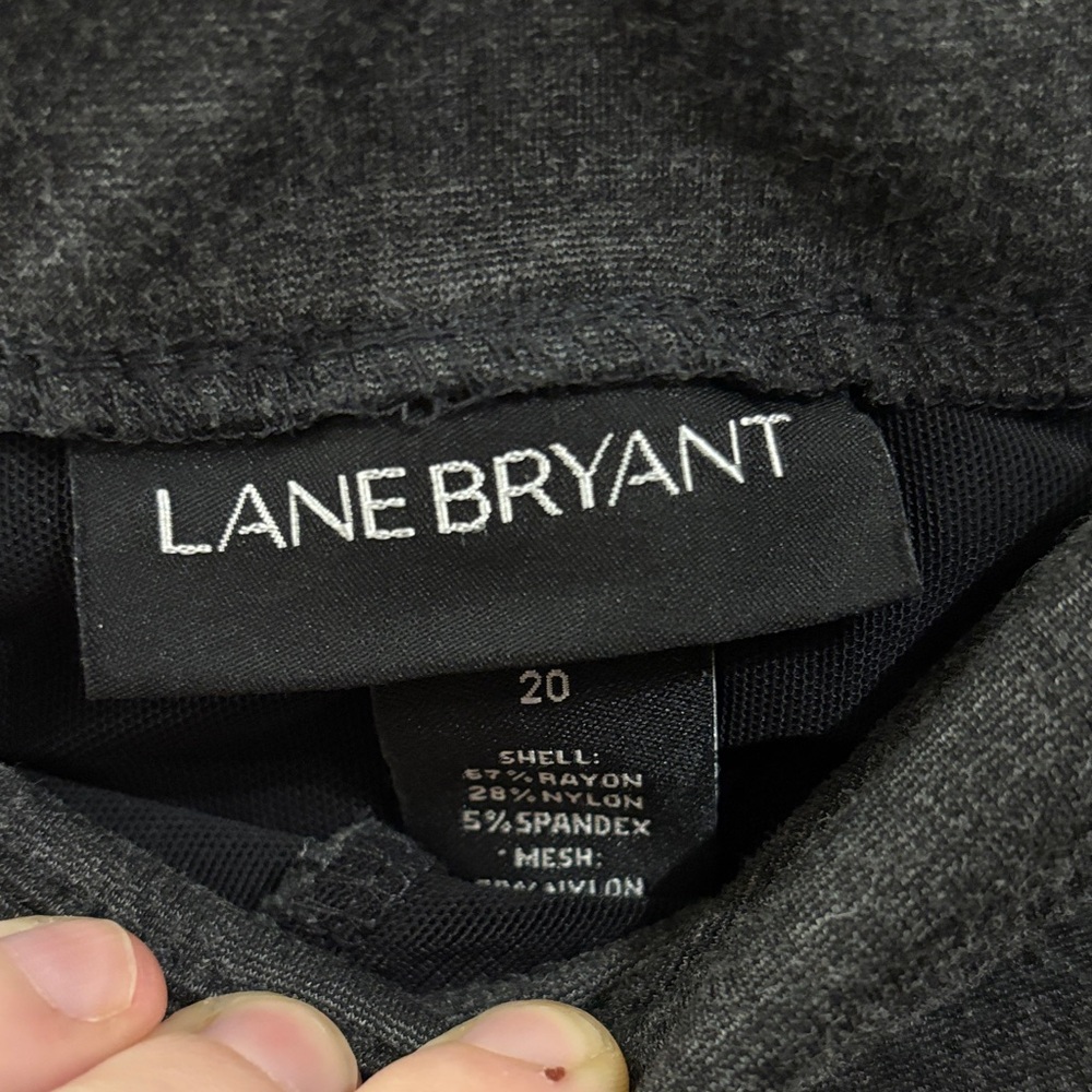 Lane Bryant Charcoal and Black Pants - Picture 2 of 3